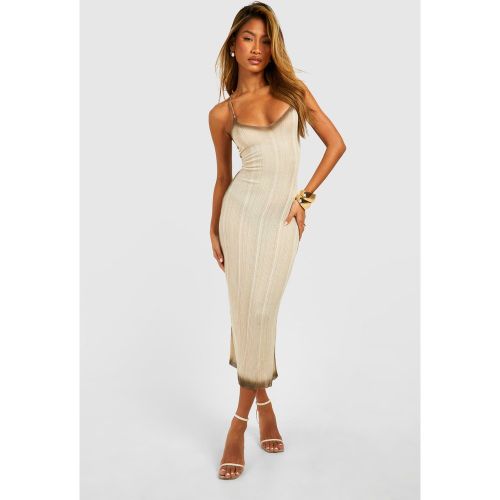 Robe Longue En Maille Côtelée - 40 - boohoo - Modalova