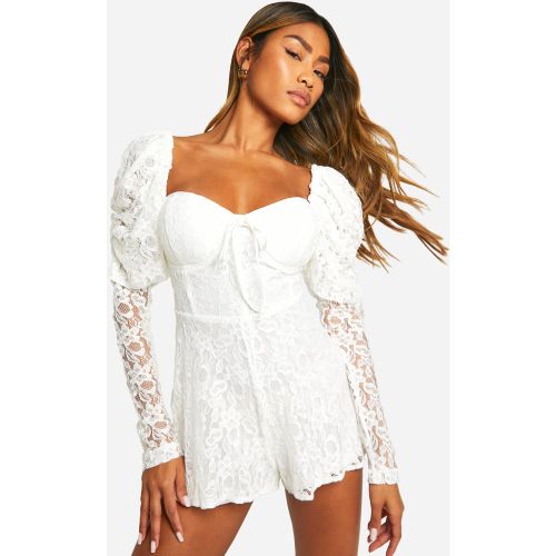 Combishort En Dentelle - 36 - boohoo - Modalova