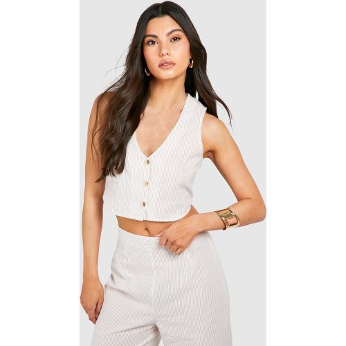 Gilet À Rayures Fines Sans Manches - 34 - boohoo - Modalova