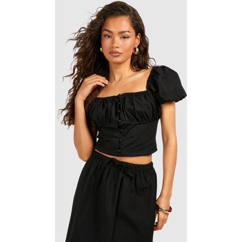 Crop Top À Manches Bouffantes - 34 - boohoo - Modalova