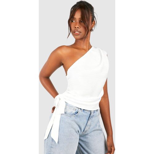 Blouse Asymétrique Froncée - 34 - boohoo - Modalova