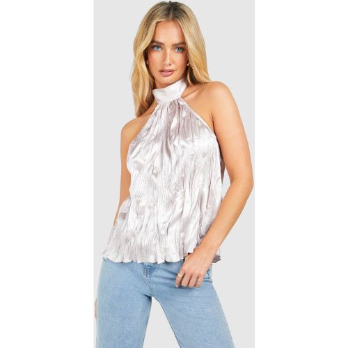 Blouse Satinée À Dos Nu - 34 - boohoo - Modalova