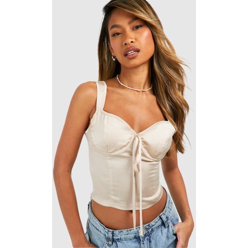 Corset Satiné Noué - 34 - boohoo - Modalova