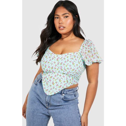 Grande Taille - Corset Fleuri - 44 - boohoo - Modalova