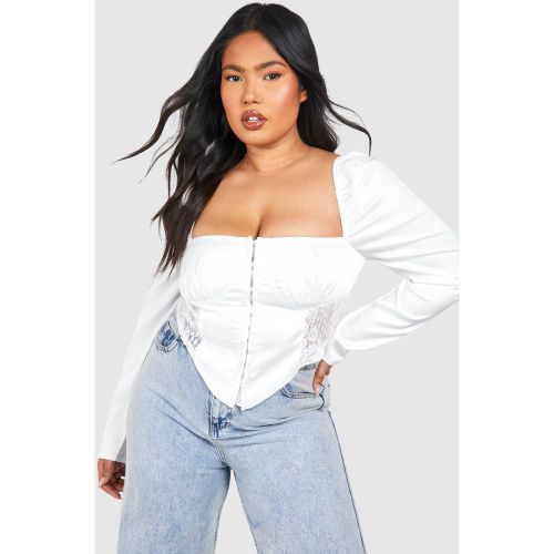 Grande Taille - Corset À Empiècement En Dentelle - 44 - boohoo - Modalova