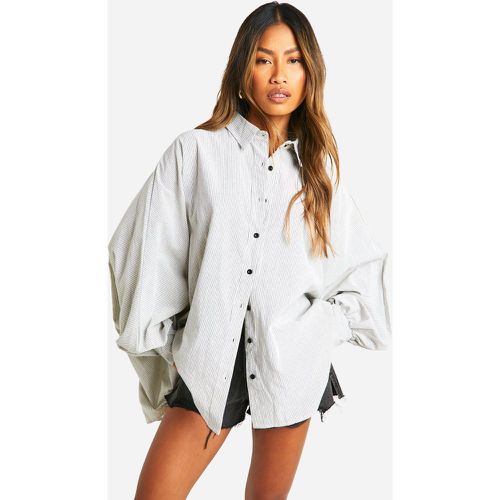 Chemise Oversize À Manches Larges Et Rayures - 40 - boohoo - Modalova