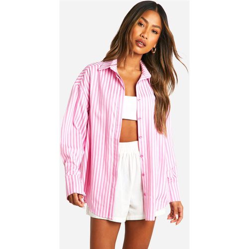 Chemise Oversize À Rayures - 38 - boohoo - Modalova