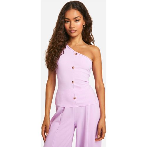 Top Long Asymétrique En Tissu Crêpe - 38 - boohoo - Modalova