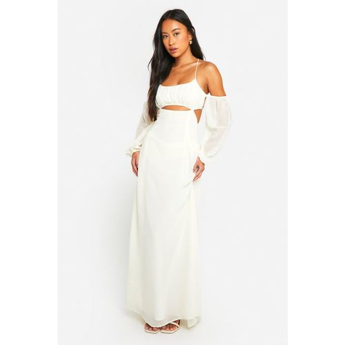 Robe Longue Fleurie À Volants - 40 - boohoo - Modalova