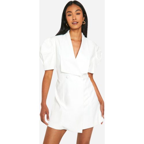 Robe Blazer À Manches Bouffantes Et Nœud - 36 - boohoo - Modalova