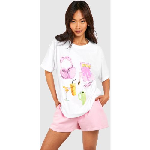 T-Shirt Oversize À Slogan Girl Essentials - S - boohoo - Modalova