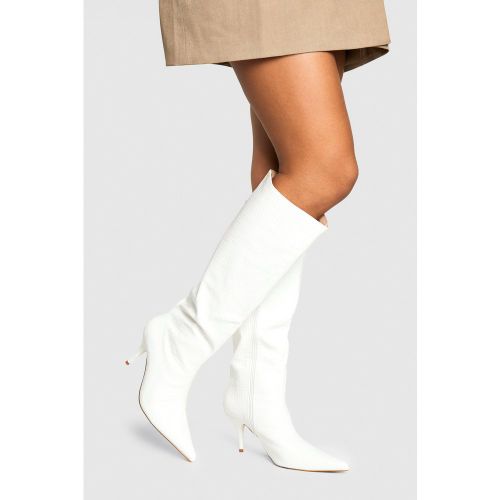 Cuissardes Croco À Petit Talon - 36 - boohoo - Modalova