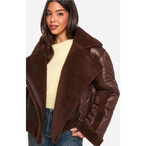 Doudoune Aviateur À Empiècements - 36 - boohoo - Modalova