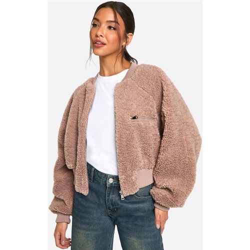 Bomber Côtelé En Polaire - 40 - boohoo - Modalova