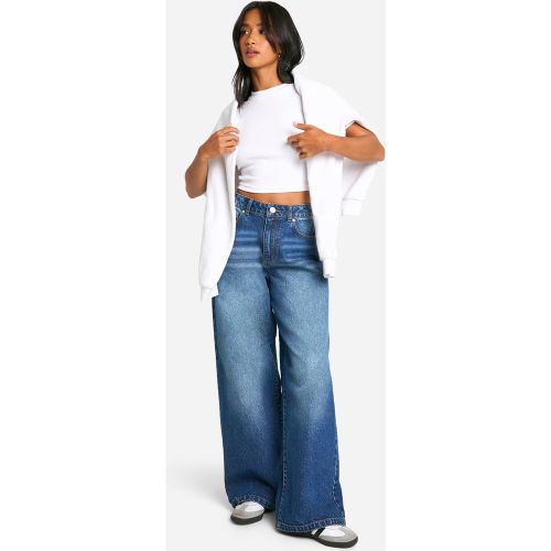 Petite" - Jean Large Basique Taille Haute - 36 - boohoo - Modalova