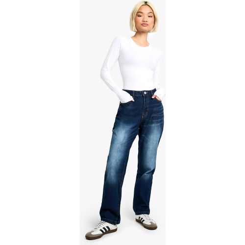 Petite" - Jean Droit Taille Haute - 34 - boohoo - Modalova