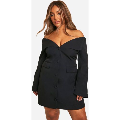 Grande Taille - Robe Blazer À Col Bateau - 44 - boohoo - Modalova