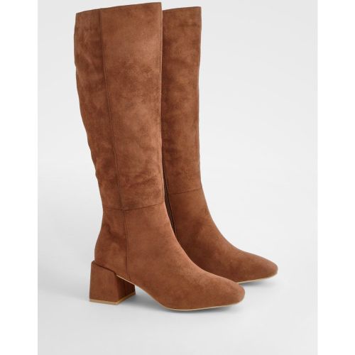 Bottes Hautes À Talon Carré - 36 - boohoo - Modalova