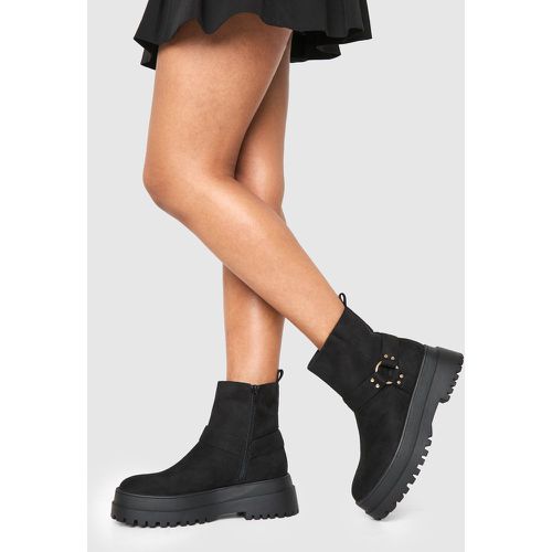 Bottines Chelsea À Plateforme Et Anneau - 38 - boohoo - Modalova