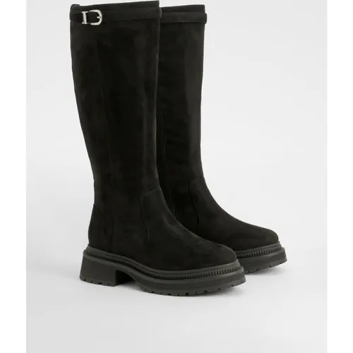 Bottes Hautes À Plateforme - Pointure Large - 38 - boohoo - Modalova