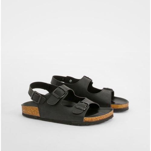Wide Fit Double Strap Footbed Sandals - boohoo - Modalova