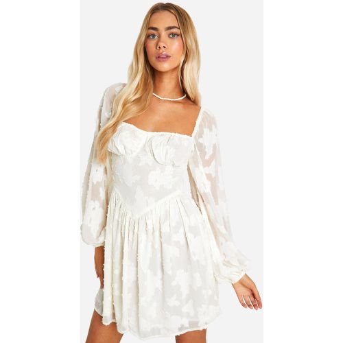 Robe Corset Courte À Manches Longues - 38 - boohoo - Modalova