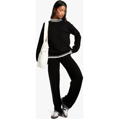 Ensemble En Maille Avec Pull Et Pantalon Large - S - boohoo - Modalova