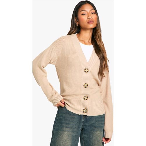 Cardigan Oversize En Maille Côtelée Premium - Xl - boohoo - Modalova