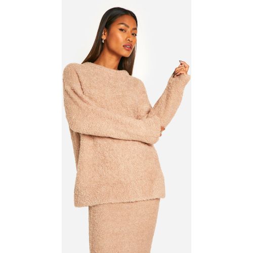 Pull Oversize À Col Ras Du Cou En Polaire Douce - S - boohoo - Modalova