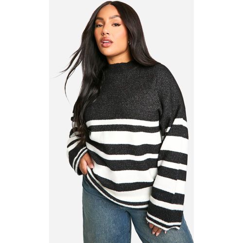 Grande Taille - Pull Oversize À Rayures - 44-46 - boohoo - Modalova