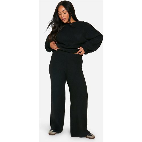 Grande Taille - Pantalon Large En Maille Douce - 52 - boohoo - Modalova