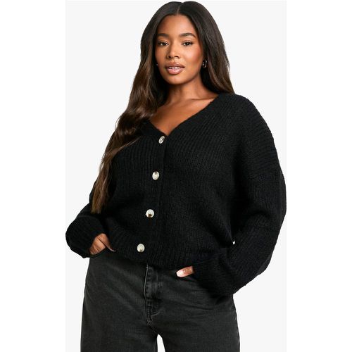 Grande Taille - Cardigan Boyfriend Oversize En Maille Douce - 44-46 - boohoo - Modalova