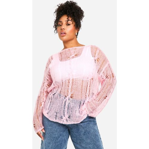 Grande Taille - Pull Oversize Torsadé - 52 - boohoo - Modalova