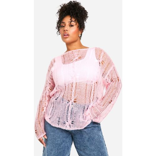 Grande Taille - Pull Oversize Torsadé - 44-46 - boohoo - Modalova