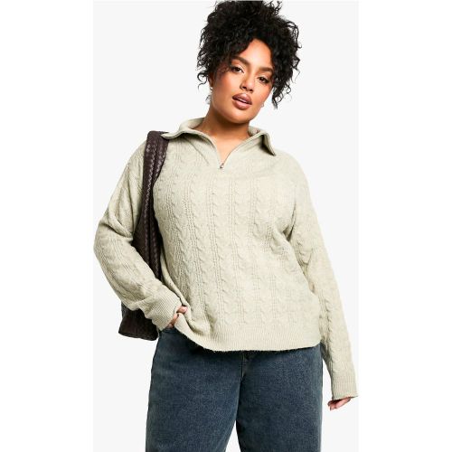 Grande Taille - Pull En Maille Douce À Col Montant - 44 - boohoo - Modalova