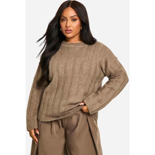 Grande Taille - Pull Oversize Côtelé - 56 - boohoo - Modalova