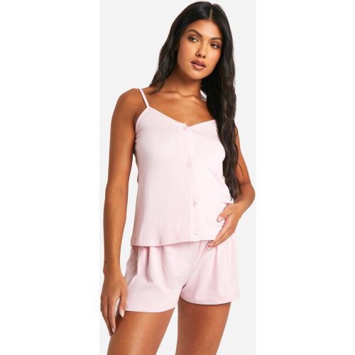 Maternité - Ensemble De Pyjama Avec Débardeur Boutonné Et Short - 36 - boohoo - Modalova