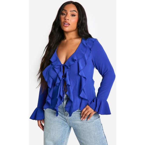 Grande Taille - Blouse Volantée - 44 - boohoo - Modalova
