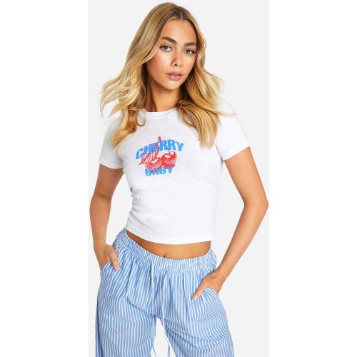T-Shirt Court À Slogan Cherry Baby - S - boohoo - Modalova
