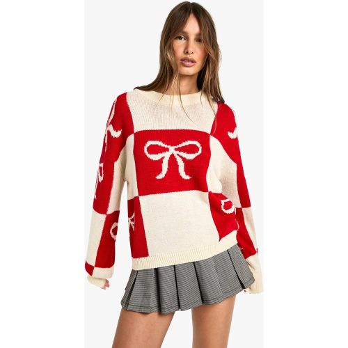 Pull De Noël À Nœud - S - boohoo - Modalova