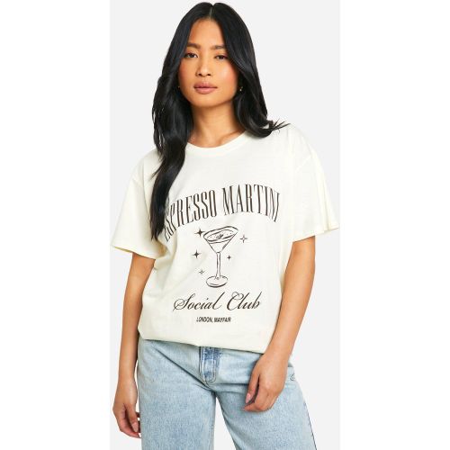 Petite" - T-Shirt Oversize À Imprimé Expresso Martini - L - boohoo - Modalova