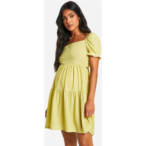 Maternité - Robe Champêtre Courte De Grossesse À Volants - 40 - boohoo - Modalova