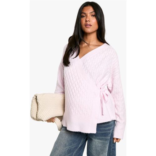 Maternité - Cardigan De Grossesse En Maille Douce - 40 - boohoo - Modalova