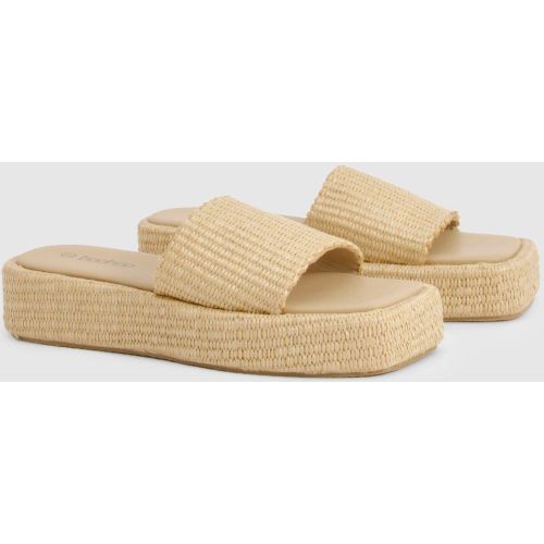 Claquettes À Plateforme Tissées - 36 - boohoo - Modalova
