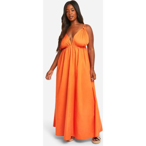 Grande Taille - Robe Longue À Bretelles En Coton - 44 - boohoo - Modalova