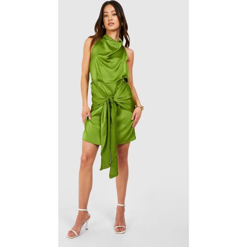 Tall" - Robe Courte Satinée À Dos Nu - 36 - boohoo - Modalova