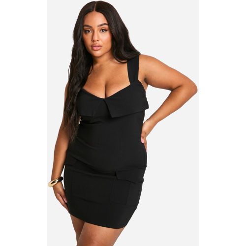 Grande Taille - Robe Moulante Utilitaire - 44 - boohoo - Modalova