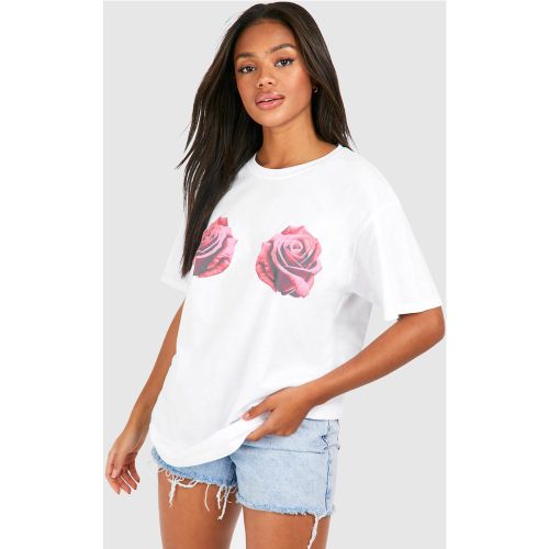 T-Shirt Oversize En Coton À Imprimé Rose - S - boohoo - Modalova