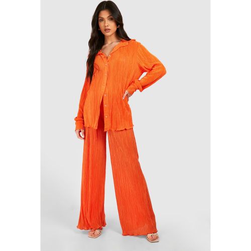 Maternité - Pantalon De Grossesse Large Plissé - 44 - boohoo - Modalova
