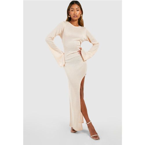 Robe Longue Fendue À Manches Évasées - 38 - boohoo - Modalova